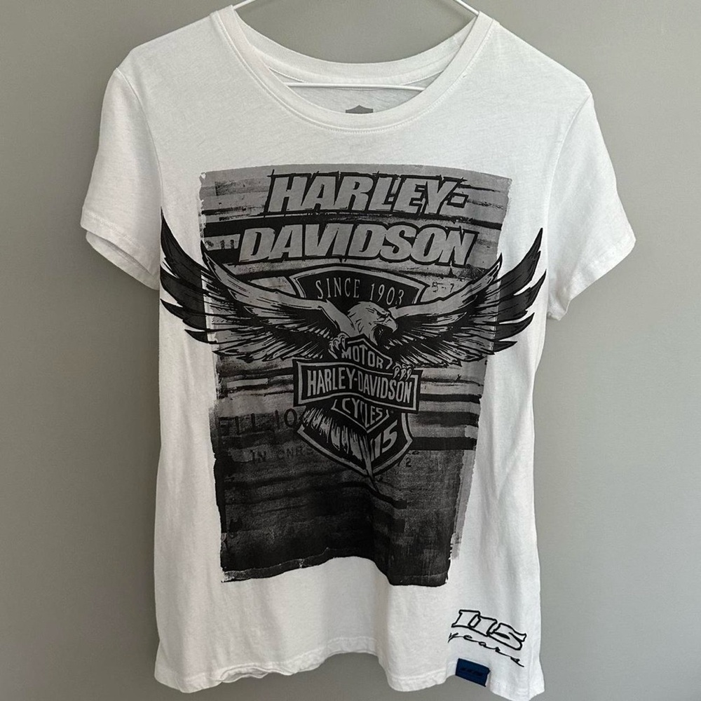 Harley-Davidson Black and Gray Graphic Tee